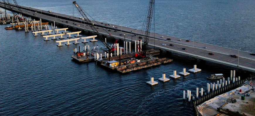 Mega fleet of Manitowoc crawler cranes creates a new chapter in the history of iconic Florida bridge